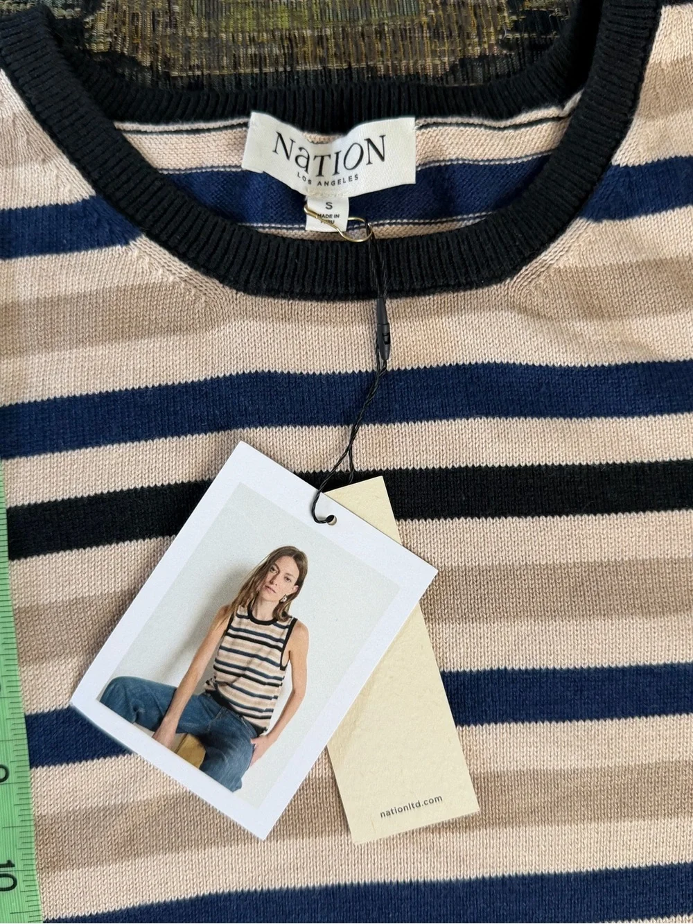 Nation LTD Striped Knit Sweater Tank Top NWT Small Coastal Nautical